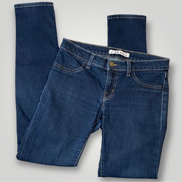 J BRAND MID RISE SKINNY STARLESS JEGGINGS DARK BLUE MEDIUM 28 - Picture 2 of 10